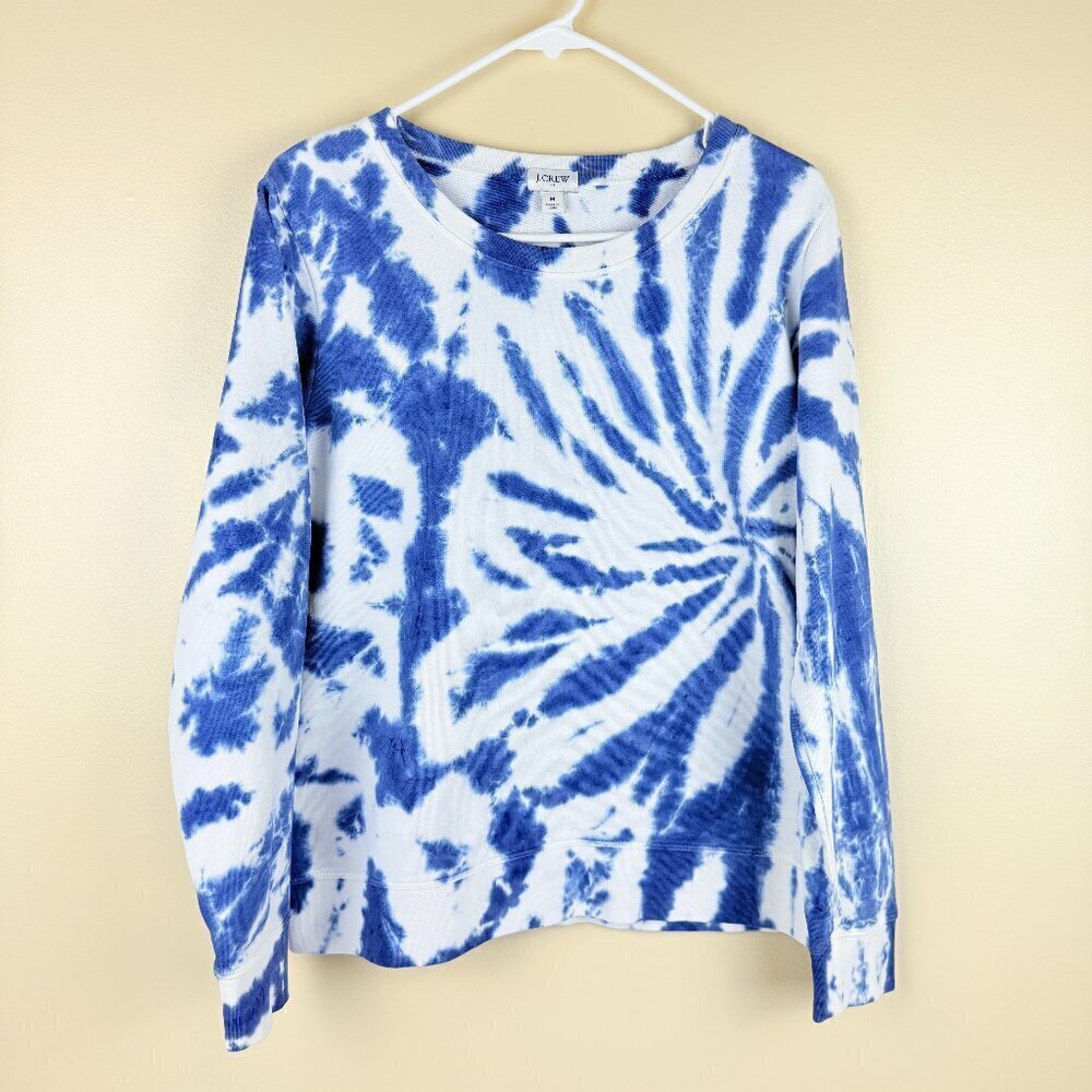 J.Crew Tie-Dye Long Sleeve Sweatshirt M | Relaxed Fit | Everyday Casual Style